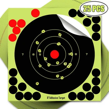 25pcs Mērķis Mērķus, Uzlīmes, 8 Collu Murmināt Ziedu Šaut Mērķi Līmi Reaģētspēja Mērķis Šaut Mērķī Šaušanas Apmācības Daļa