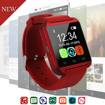 Bluetooth Smart Skatīties Sports Elektronika Smartwatch U8 Android Tālrunis Atbalsta zvanu tālrunis 50m Ūdensizturīgs Ar Kameru Whatsapp