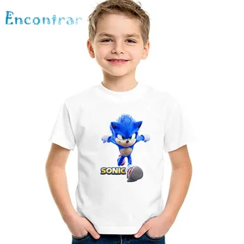 Zēni Meitenes Sonic Ezis Karikatūra Izdrukāt T krekls Bērniem Smieklīgi Drēbes Bērniem Vasarā Īsām Piedurknēm Bērnu T-krekls,oHKP2258