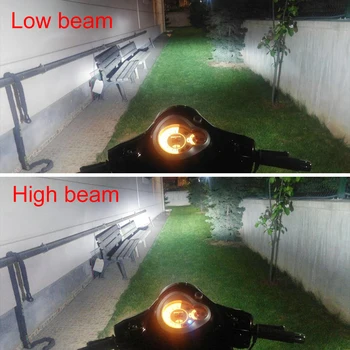 Motocikla Lukturis H4 LED Lukturu Spuldzes, High Low Beam LED Motociklu Gaismas 24W 2500LM M3 Mini LED Moto Lukturis DC 12V