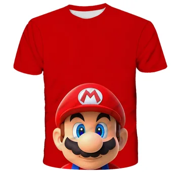 Klasiska Karikatūra Mario 3D T-krekls Jaunu Harajuku stils Klasisks Spēle ar Mario Bros bērniem drēbes Mario Zēnu Drēbes Ielas T-krekls