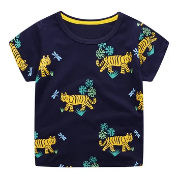 BINIDUCKLING Karikatūra Tiger Iespiesti Bērniem Zēnu Apģērbu Komplekts 2GAB Īstermiņa Piedurknēm T-Krekls+Šorti Apģērbs Bērniem Zēnu Apģērbi