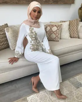 Elegants Musulmaņu Izšuvumi Abaya Pilnībā Kleita Vestidos Kimono Jaka Zaudēt Ilgi Drēbes, Kleitas Jubah Tuvajos Austrumos Eid Ramadāna Islāma