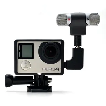 KaRue Mikrofons GoPro Hero4 3 Kamera, 3,5 mm Mikrofona Adapteri Kabeļu Vadu