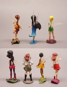 Disney Lāpīt Bell Princese Karikatūra 10cm 7pcs/komplekts mini lelle Rīcības Attēls, Anime Mini Kolekcija Statuetes Rotaļlieta modelis bērniem