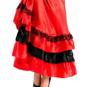 Jaunā stila franču red cancan deju kostīmu showgirls deju kleitu kluba puses spānija karstā deju fancy dress costume