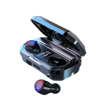 Jaunu M12 TWS Bluetooth 5.0 + EDR, IPX7 Ūdensizturīgs augstas precizitātes Stereo Austiņas Peldēšana Earbuds ar 2000mAh LED Digitālo Maksas Kaste