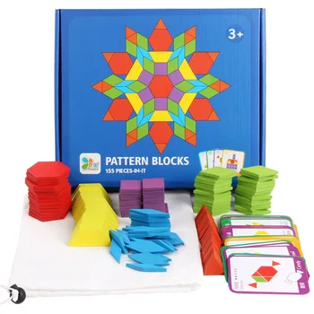 155pcs Koka Jigsaw Puzzle Board Uzstādīt Krāsains Bērniem Mācību Jaunattīstības Rotaļlietas Bērnu Montessori Izglītības Rotaļlietas
