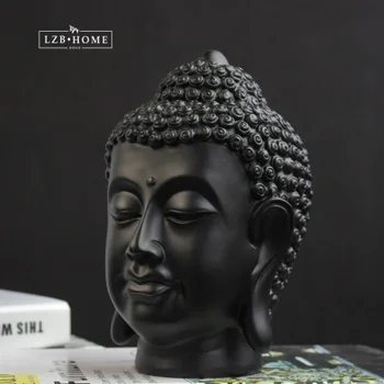 Ķīnas Budas galvas beadle interjera priekšmeti sveķu mājas apdare rokdarbu Dekoratīvās Statuja māksla, Skulptūru, Amatniecību
