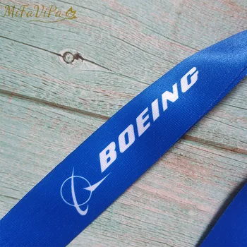 5 GAB. Modes Rotaslieta Boeing Lanyards Kakla Siksna Tālrunis Chaveiro Atslēgu piekariņi Zilā llavero Siksniņa Keychain par ID Kartes Apkalpes Dāvanu