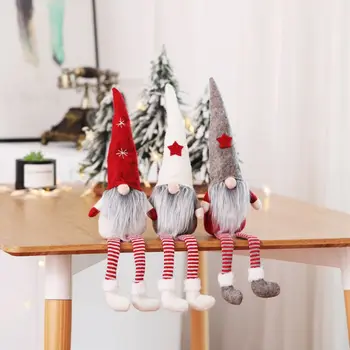 Garu Kāju Sēž Zviedru Gnome Tomte Santa Figūriņas Plīša Lelle Elf Rotaļlietas, Ziemassvētku Rotājumi, Dāvanas, Mājas Rotājumi