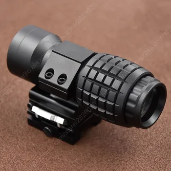 Šautene Red Dot Sight 3x darbības Joma Lupa Kompakts Aktuāli Par Flip Pusē Picatinny Ieroci Rail Mount M7600