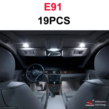 Ideāla Balta Canbus Bez Kļūdām LED spuldzes interjera dome kartes iekštelpu gaismas Komplektu priekš BMW 3 Series E36 E46 E90 E91 E92 E93 (1990-2013)