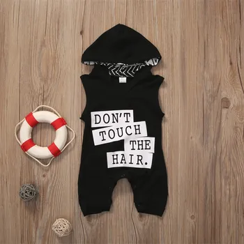 Vasaras 2017 Jaundzimušā Bērna Baby Zēnu Drēbes Kapuci Kokvilnas Touch Romper Jumpsuit Tērpiem
