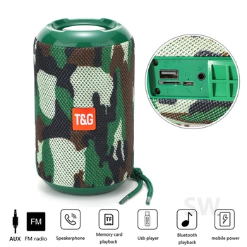 TG264 Pārnēsājamie Bluetooth Bezvadu Skaļrunis Kolonnas Āra - Subwoofer Soundbar Mūzikas Centrs 3D Stereo caixa de som TF AUX USB