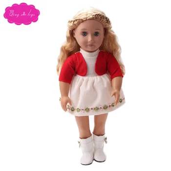 Doll kleitas, 5 stilus fit 18 collu Meitene lelles un 43 cm bērnu lelles apģērba piederumus, c135