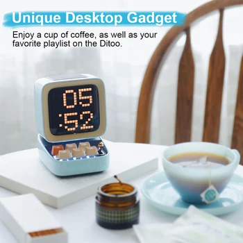 Divoom Ditoo Retro Pikseļu mākslas Bluetooth Portable Speaker Modinātājs DIY LED Displejs, Valdes, Jaunā Gada Dāvanu Home gaismas apdare