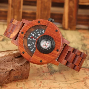Unikālo Kompass Vinilplašu Dizaina Koka Skatīties Radošo Puslokā Skalu Skatīties Vīriešu Pilnu Sandalkoka Rokassprādze Retro Pulkstenis Luksusa Rejol