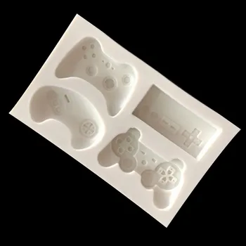 1PC Jaunā spēļu konsole spēli rīkoties ar sacīkšu tālvadības modelēšana silikona veidnē pomādes rīku kūka pelējuma šokolādes šokolādes A086