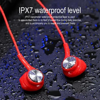 Jaunu Bezvadu Bluetooth Austiņas Magnētisko Stereo Sporta Austiņas IPX7 Ūdensizturīgs Bezvadu Austiņas ar Mic Viedtālruņiem UM