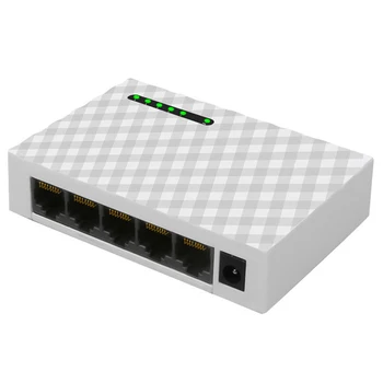 Mini 5-Port Desktop 1000 Mbps Tīkla Slēdzi, Gigabit Ātri RJ45 Ethernet Komutatoru LAN Komutācijas Mezgls Adapteris Pilna dupleksā Apmaiņa