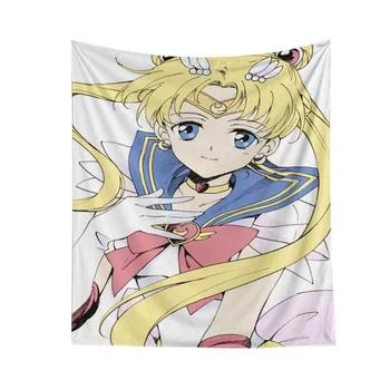 Japānas Anime Sailor Moon Gobelēns Sienas Karājas 3D Drukas Indija Mandala Gobelēni Guļamistaba Dekori Pārklājs Sienas, Paklāja Boho Dekori