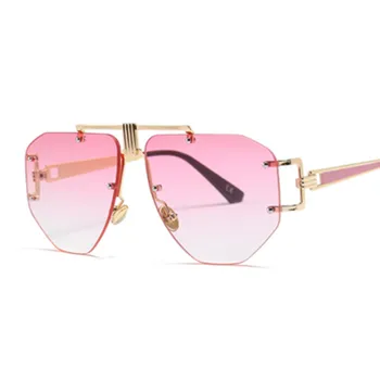HBK Unisex Izmēģinājuma Saulesbrilles Liels Rāmis Vintage Sievietes Vīrieši Pavisam Dizainers 2018 Jaunu Modes Moderns Saules Brilles UV400 Slīpums