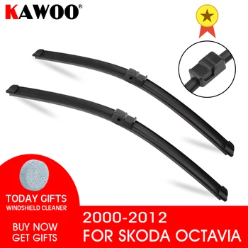 KAWOO Windcreen Auto slotiņām, par Skoda Octavia MK1 MK2 MK3 Modeļa Gads ir 2000. gada līdz 2017. gadam Fit Spiediet Pogu/Side Pin/U Āķis Ieroču