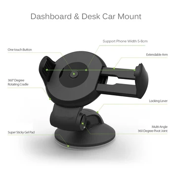 360 Grādu Tālruņa Turētāju Automašīnas Paneļa Mobilā Tālruņa Turētāja Statīva Stiprinājums Xiaomi Redmi K20 pro Mi 9t 9 8 se Galda Statņa Balstenis