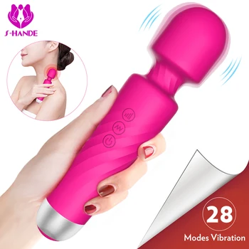 AV Vibrators, dildo, vibratori Maksts masturbator klitora stimulators pieaugušajiem G Spot vibrējošais dzimumlocekļa Seksa rotaļlietas sievietēm, vīrieši pāra