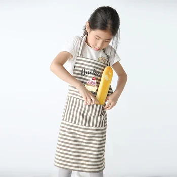Bērnu reklāma priekšauta glezna mākslas galerijas bērnudārza gleznu druka roku darbs klasē cepšanas bez piedurknēm priekšauts cepure
