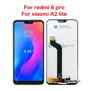 Par XiaoMi Redmi 6. Piezīme Pro/ Redmi 6 6A / Redmi 6 Pro /A2 Lite LCD+Touch Screen Digitizer Montāža Rezerves Daļas