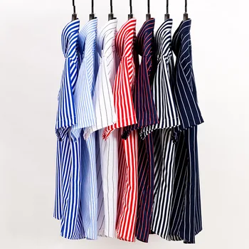 Aoliwen 2020. gadam zīmolu vīriešu vasaras īsām piedurknēm svītru krekls high street style modes Flaneļa krekls uzdrukāts Slim fit augstas kvalitātes
