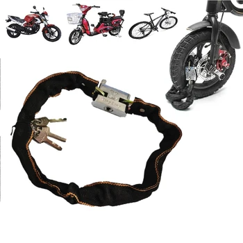 Bike Lock,Velosipēdu, Motociklu Ķēdes Atslēga, Augstas Drošības Slēdzeni ,Anti-Zādzība Velosipēdu Ķēdes Atslēga,800mm