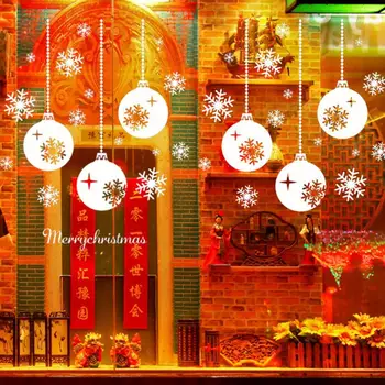 Jaungada uzlīmes uz logiem ziemassvētku uzlīmes Ziemassvētku Sniegpārsla Logu Uzlīmes Uz Sienas Guļamistabā, Dzīvojamā Istabā Sienas NOV16