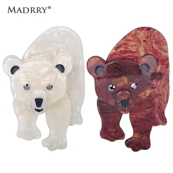 Madrry Big Bear Formas Broša Dabas Dzīvnieku Modeli Akrila Rotaslietas, Brošas Dāma Mazulis, Zēns Puses Dāvanu Krūtīm Rotājumu Piederumi