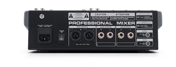 8 Kanāli (4 Mono + 2 Stereo) 16 DSP Konsoles Skaņas Iekārtas, Profesionālās USB, MP3 Audio DJ Mixer DC 48V phantom power