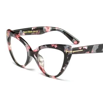 Jaunu Kaķu Acu Sieviešu Brilles Luksusa Zīmolu Briļļu Skaidrs Rāmis Sieviešu Briļļu Rāmis Modes Tuvredzība Recepšu Brilles Objektīvs
