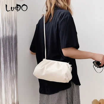 LUCDO Creative Cloud Formas Plecu Messenger Bag Elegants Puse Krokas Crossbody Somas Sievietēm 