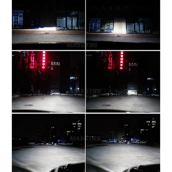 2x Universālā 3 collu Dubultā Objektīva Auto, Bi-LED Projektora Objektīvs LRD Lukturu 55W 5500K Augsta Zema Staru gaismas Ar LED Canbus 12V