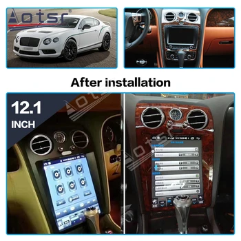 Par Bentley ātruma Pārsniegšanu Supersport Automašīnas Radio, GPS Navigācija Android 8.1 4G 64G Tesla Audio Atskaņotājs Multivides Vadītājs Vienību Auto Stereo