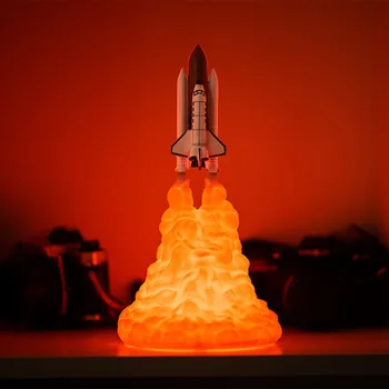 Jauno Radošo Dropshipping 3D Drukas Space Shuttle Lampas Nakts Gaisma Kosmosa Fani, Mēness gaismas mākonis Lampas Kā Istabas Dekors Gaismas dāvana
