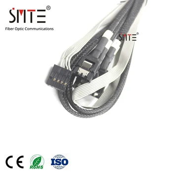 Par Amphenol 1 līdz 4 Mini SAS cable SFF-8087 lai 7p (4) SATA Bloku karte, datu kabelis, 36P 50cm SGPIO 6GB P410