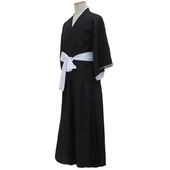 Balinātājs Anime Kuchiki Rukia Cosplay Kostīms Sieviešu Kimono Kurosaki Ichigo Top+Bikses+Josta Vīriešiem Japāņu Anime Karnevāla Tērps