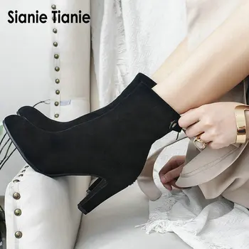 Sianie Tianie 2020. gadam, modes augstpapēžu kurpes sievieti, sūkņi zābaciņi potītes zābaki lady ziemas sieviešu zābakus ļoti liela izmēra 46 47
