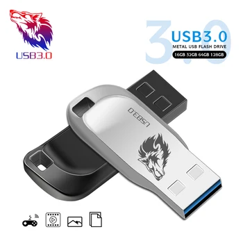 Metāla USB3.0 Flash Drive 8gb 16gb flash disks Pendrive 32gb 64gb, 128gb atmiņas karti memory stick USB 3.0 Flash USB Stick, usb flash disku