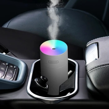 USB Ūdens Difuzoru gaisa gaisa mitrinātāju, 270ml Ultraskaņas Vēsā Migla Maker Fogger ar Krāsainiem LED Gaismas Automašīnu Mini Aromātu Humidificador