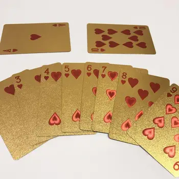 Zelts, Sudrabs Spēļu Kārtis, Pokera Spēle Klāja Zelta Foliju, Pokera Komplekts Plastmasas Burvju Kartes Ūdensizturīgs Kartes Magic Komanda, Spēles, Blackjack 2