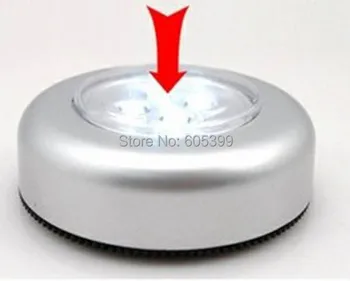 Svelme Puse Supplie 10 gab. /3. grupa LED Push Touch Gaismas Indikators Akumulatora Peel & Stick uz
