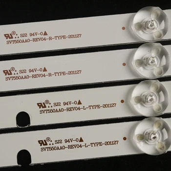 Jauns 18pieces LED Apgaismojums sloksnes 7lamp+8lamp SVT550AA0_REV04 L/R-TYPE_130710 Tos h iba 55L7453D 55